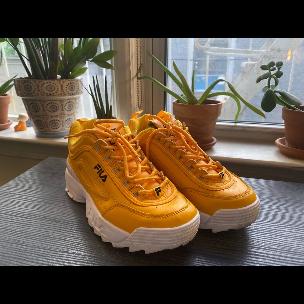 FILA - Disruptor 2 Premium in yellow leather